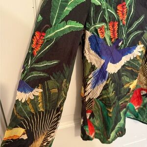 Farm Rio for Anthropologie Tropical Print Long Sleeve Shirt